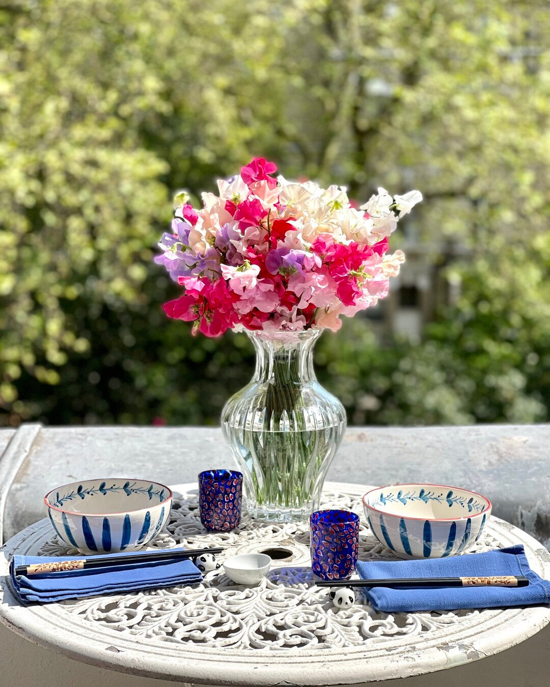 Hand painted striped bowl - Sveva's Home