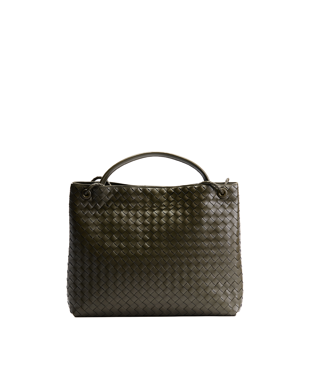 Margaux Woven Leather Bag - Olive