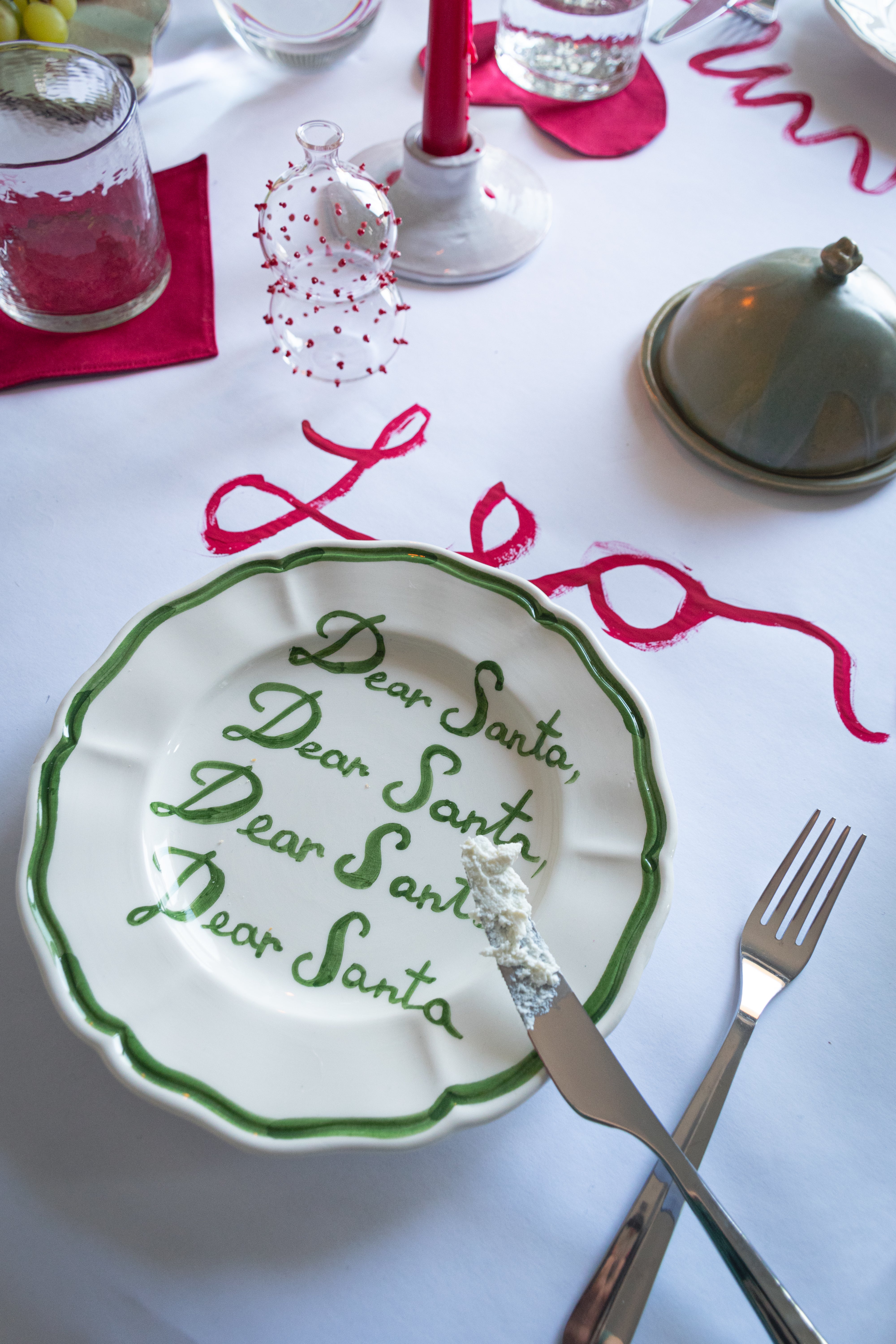 "Dear Santa, Dear Santa" plate