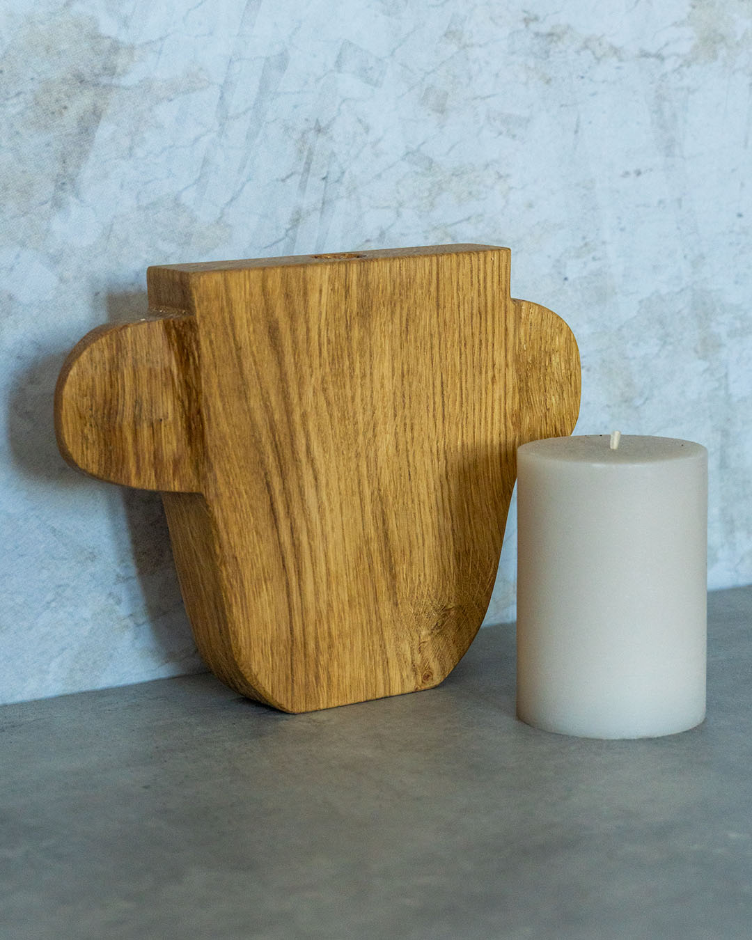 Small Ears Textured Wood Vase