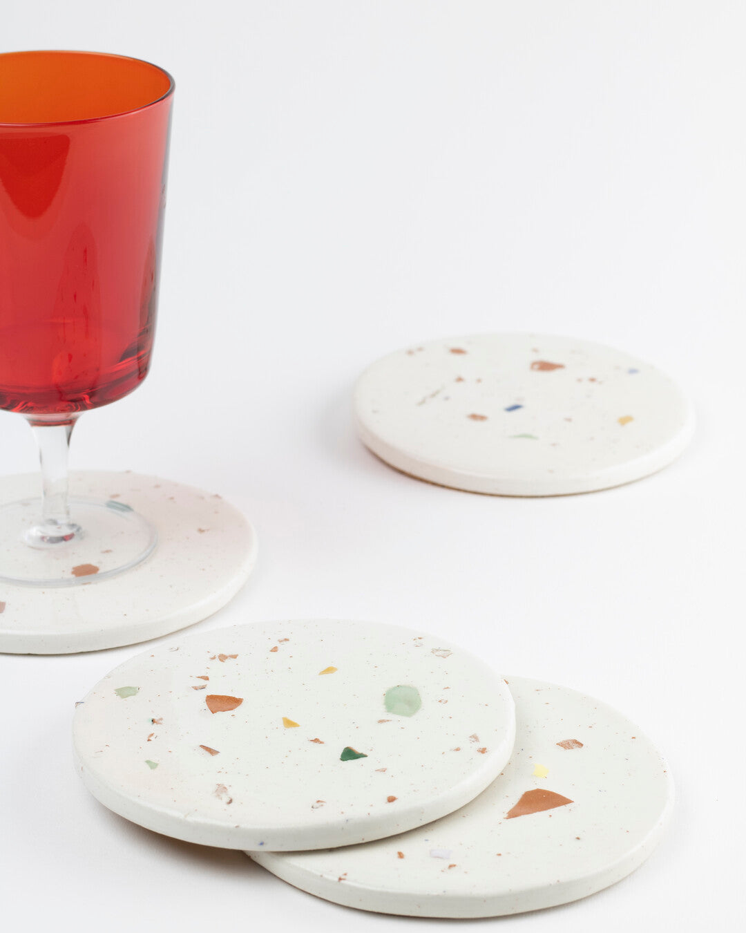 Handmade upcycled ceramic coasters - Claytical