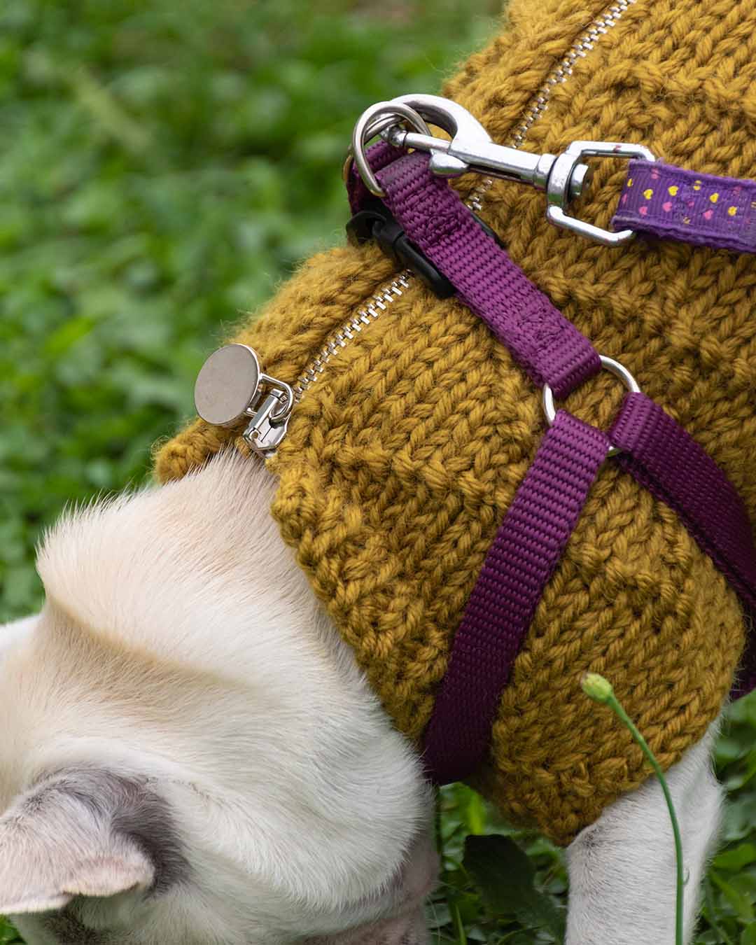ZIPPY - geometric dog cardigan