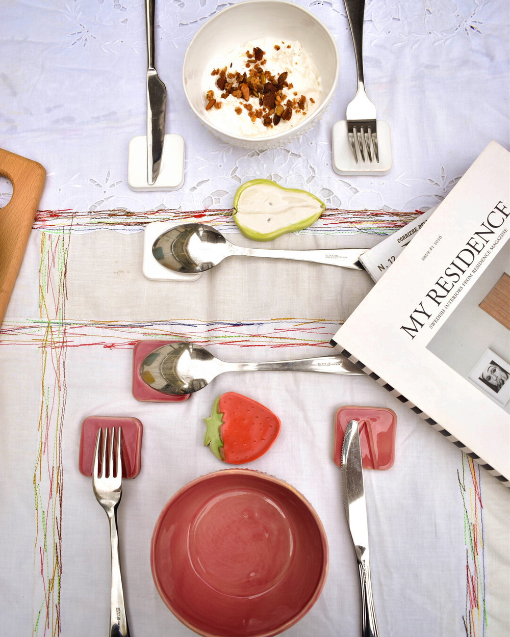 Ceramic fruit table placeholders - Handmade by Ceramiche Terrami