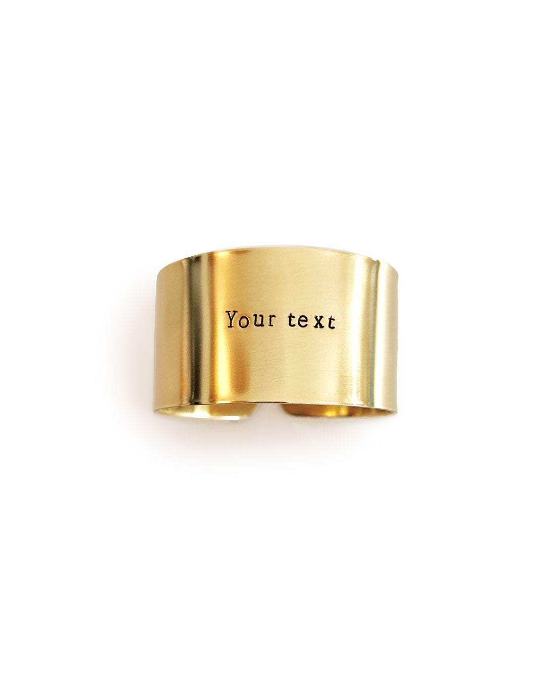 Custom engraved brass napkin ring