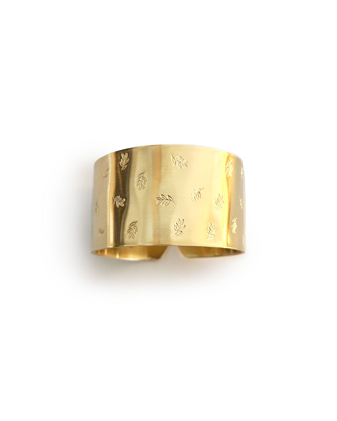 Eucalyptus - Engraved brass napkin ring