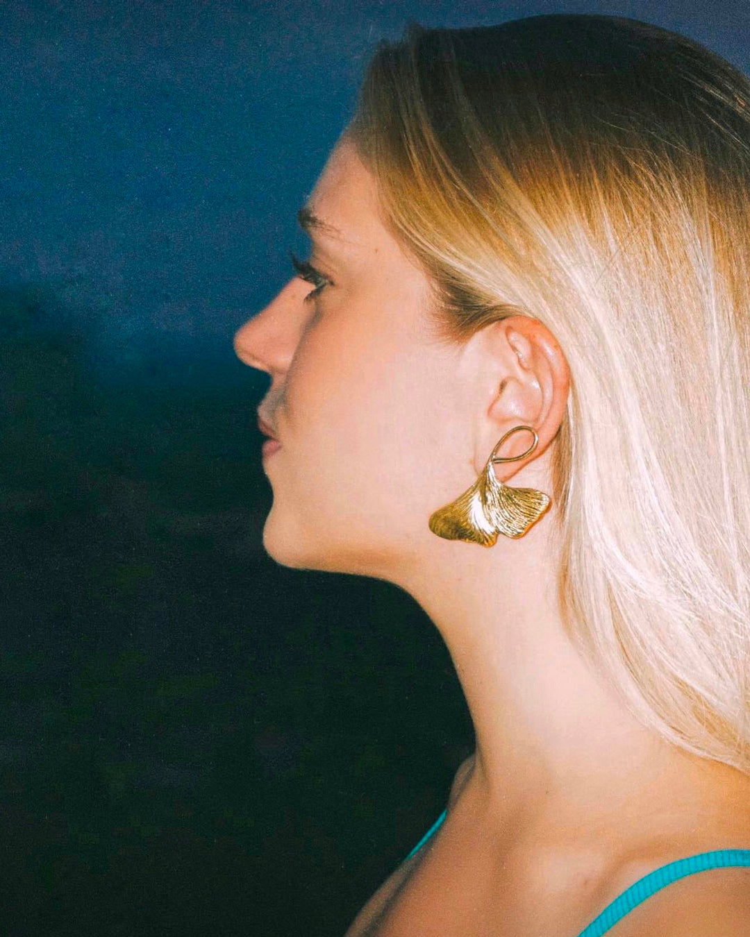 Handmade Ginkgo Earrings VNV Sculpted Jewels
