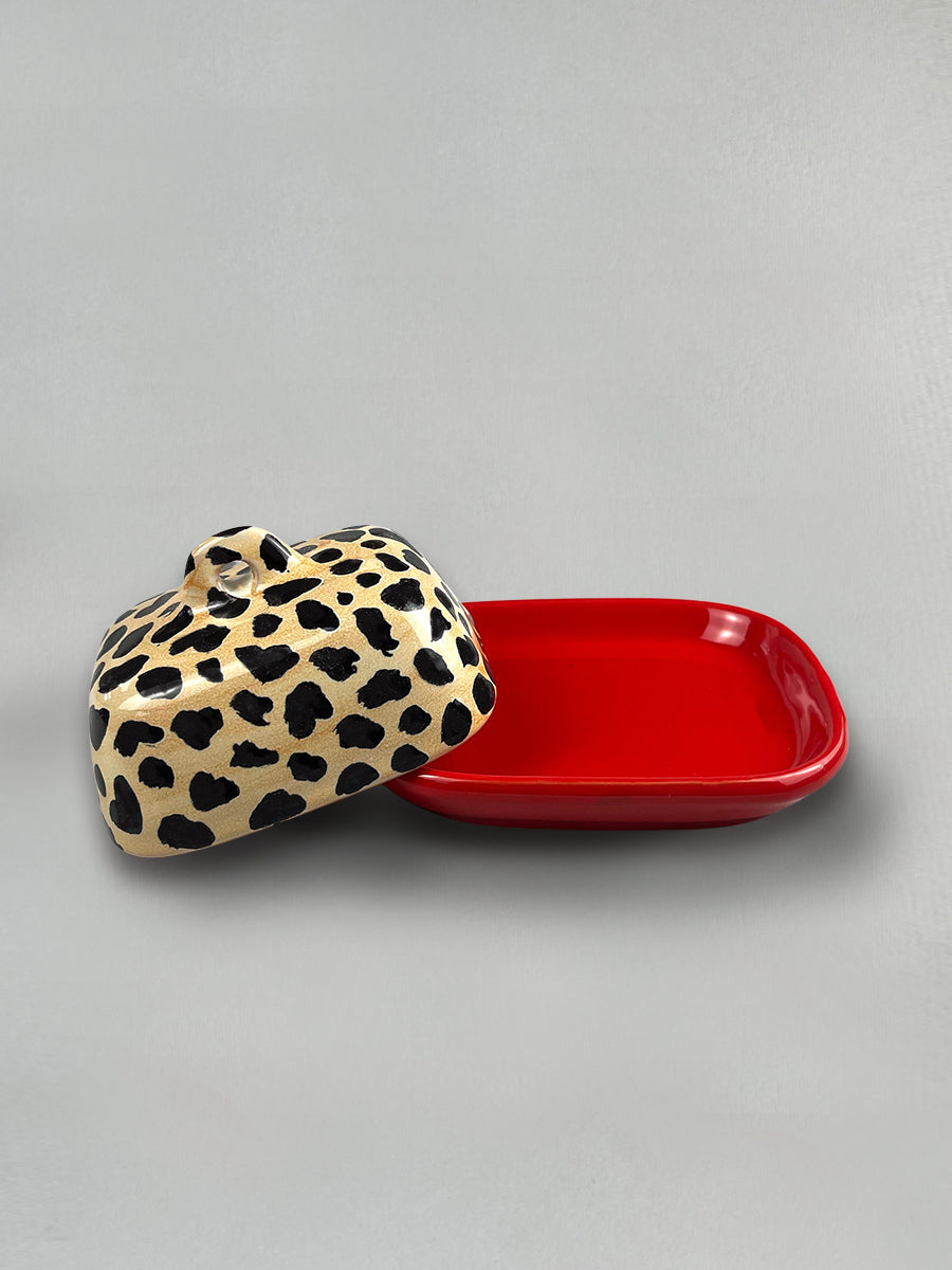 Leopard Butter Dish