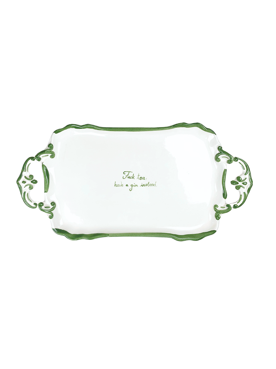 "Fuck Tea, have a gin instead" tray