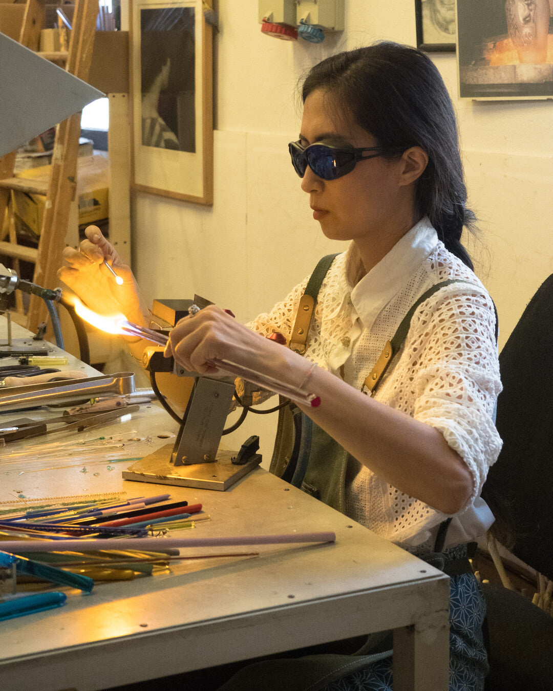 Handmade murano glass art ring - Huang Xiaozhe