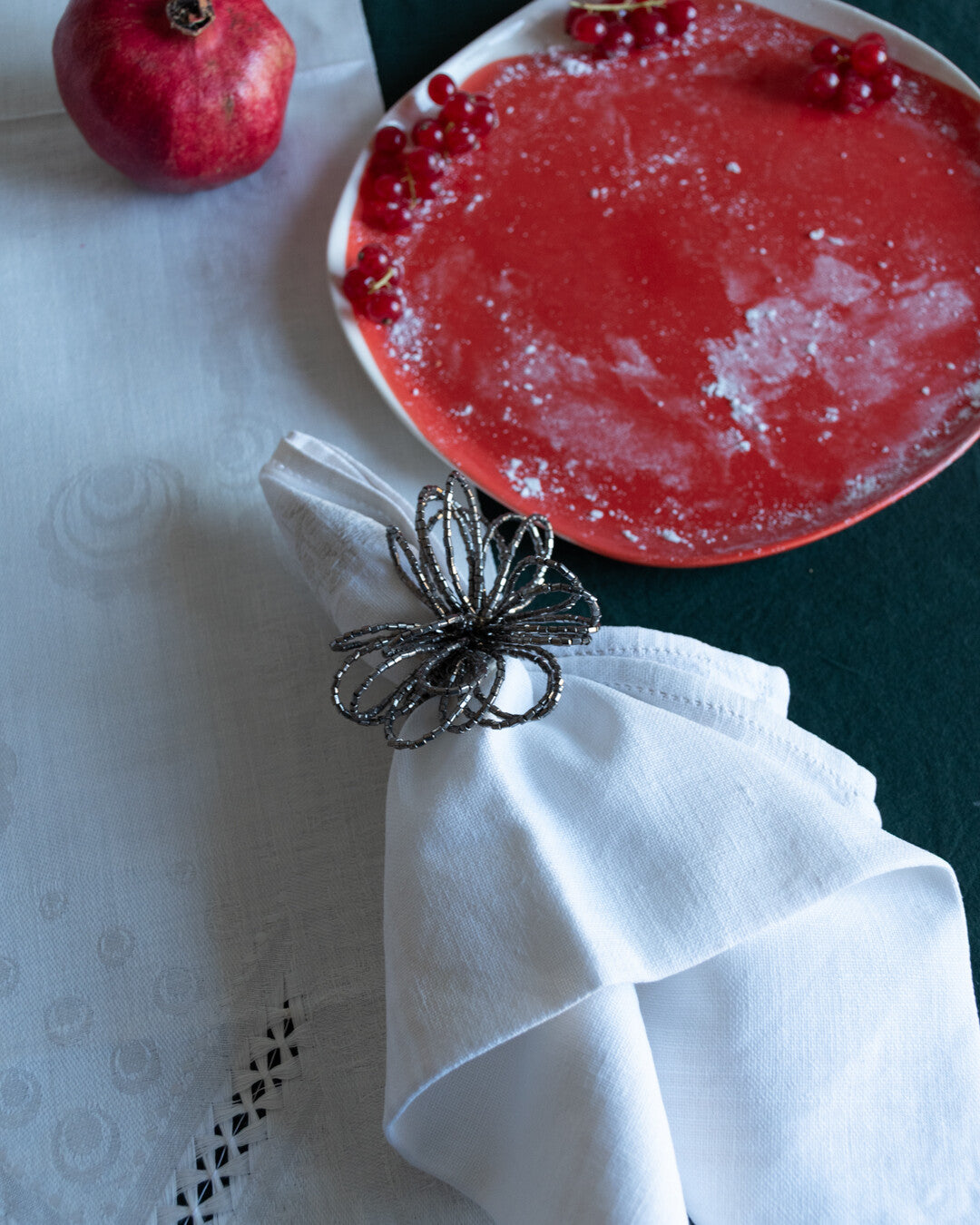 Silver Breaded Napking Ring