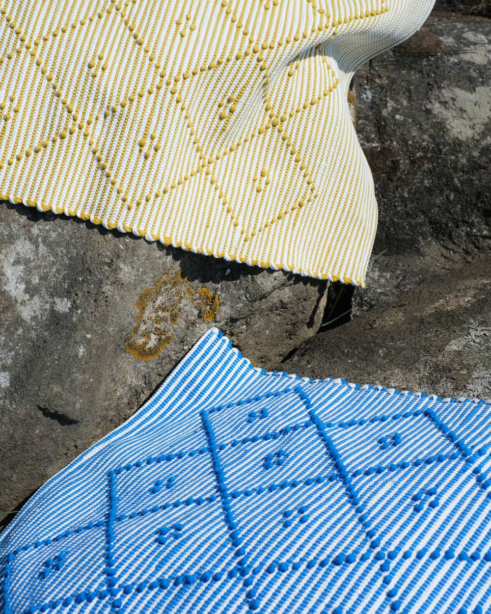 Handwoven striped rug