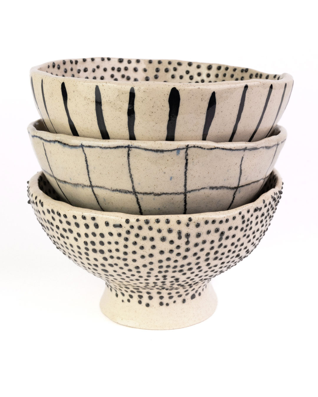 Irregular bowls mix pottery Alice Del Ferraro