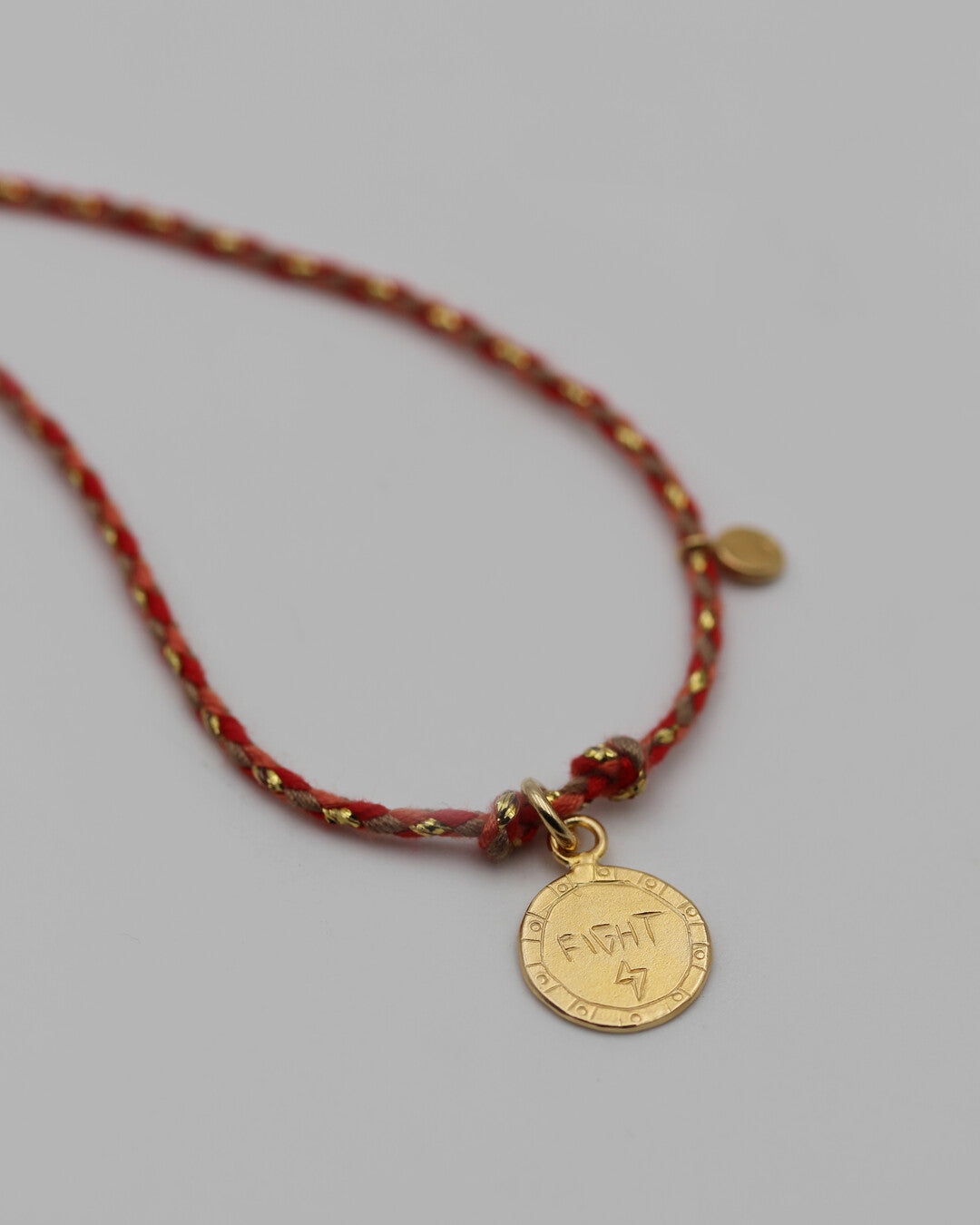 "Fight" Cord Necklace