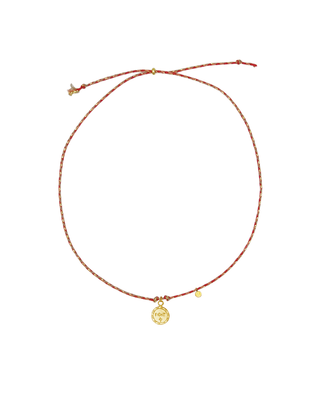 "Fight" Cord Necklace