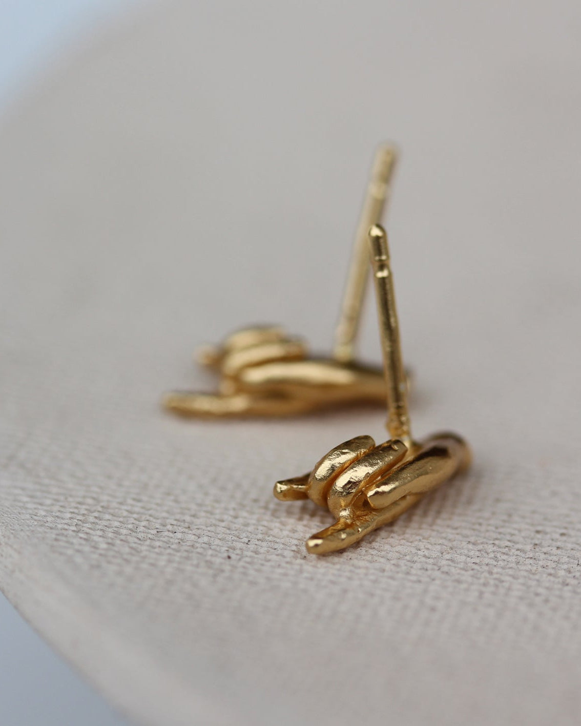 Horn hand earrings