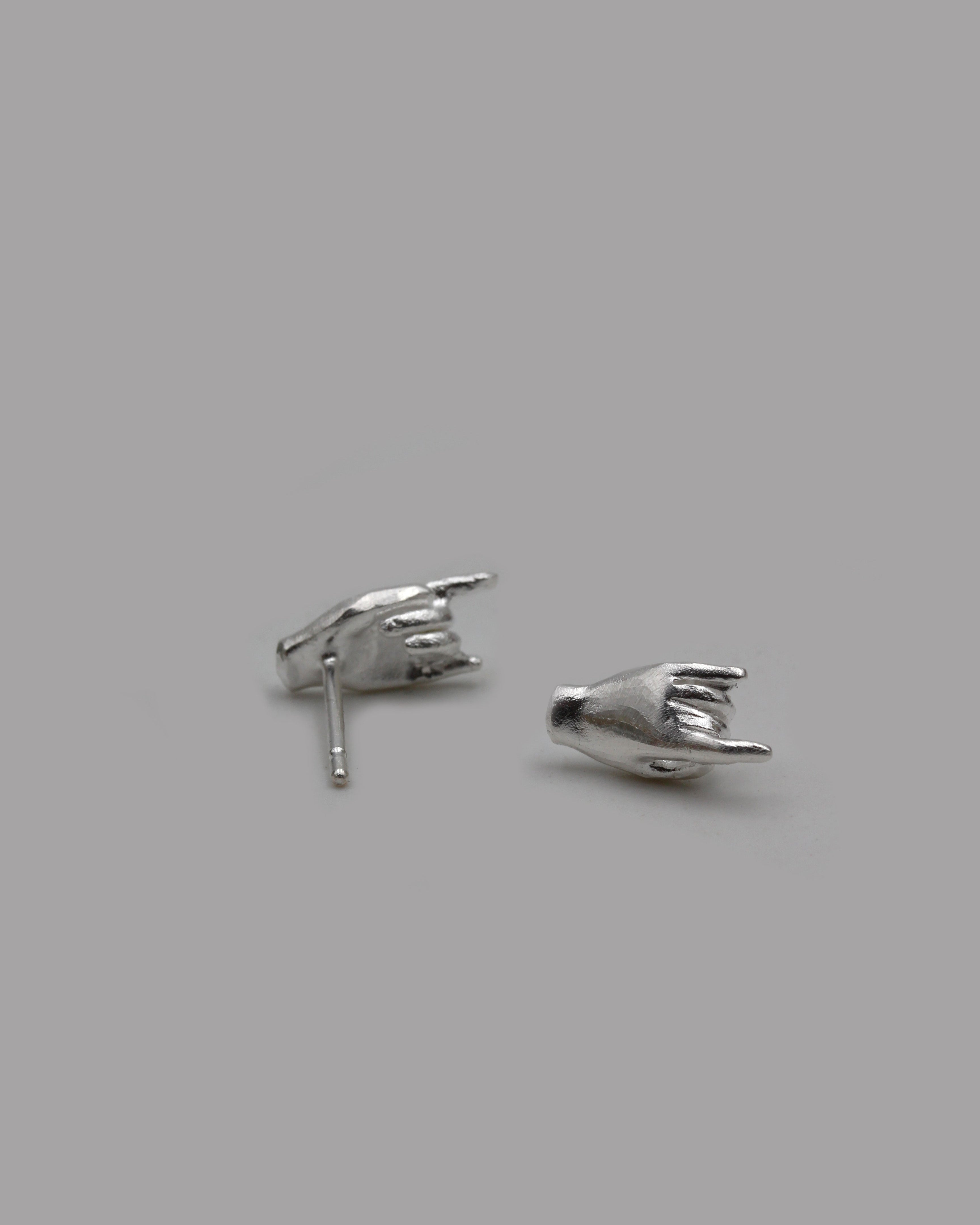 Horn hand earrings
