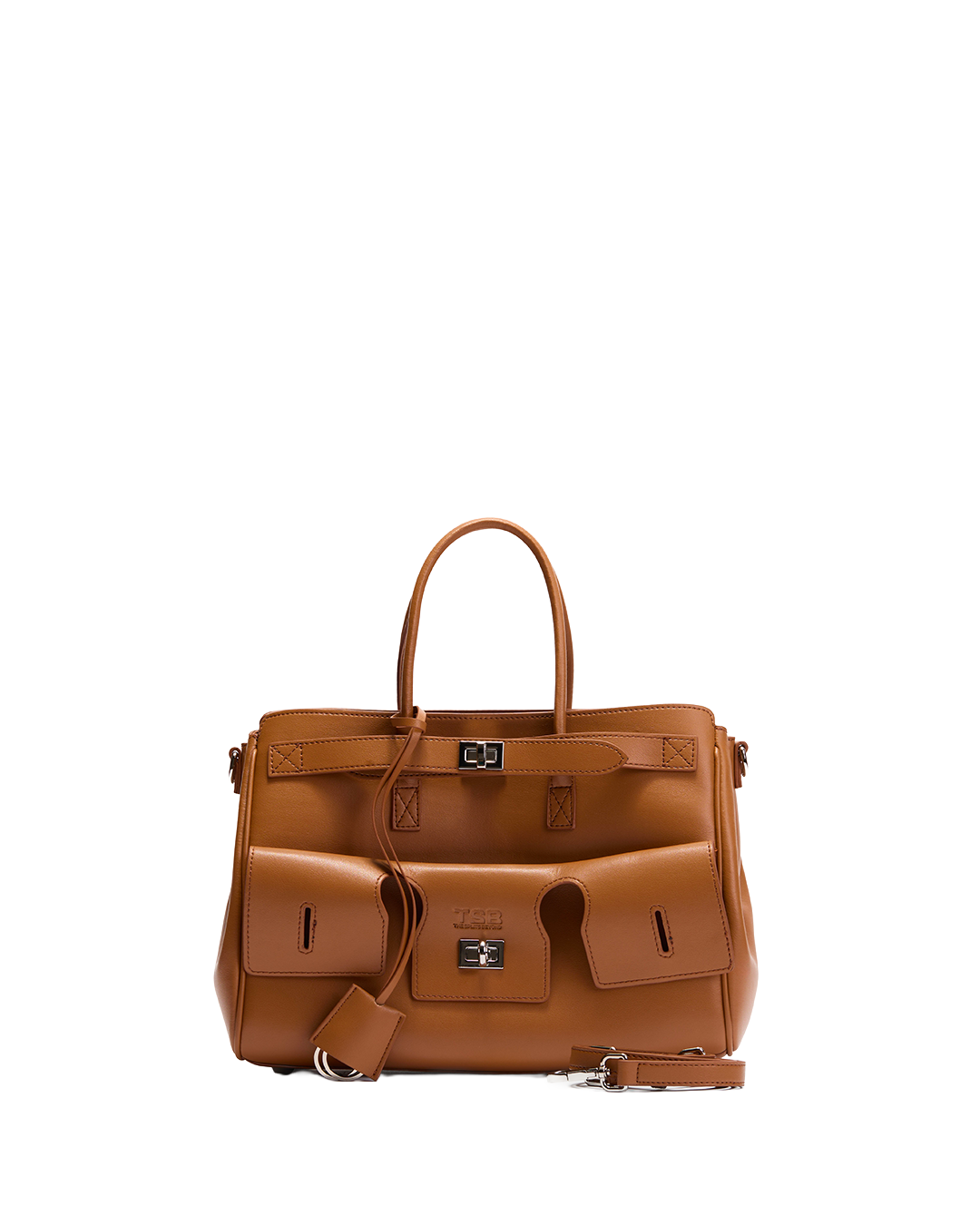 Amelie Structured Leather Bag - Caramel
