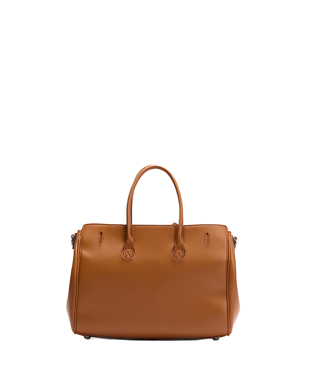 Amelie Structured Leather Bag - Caramel