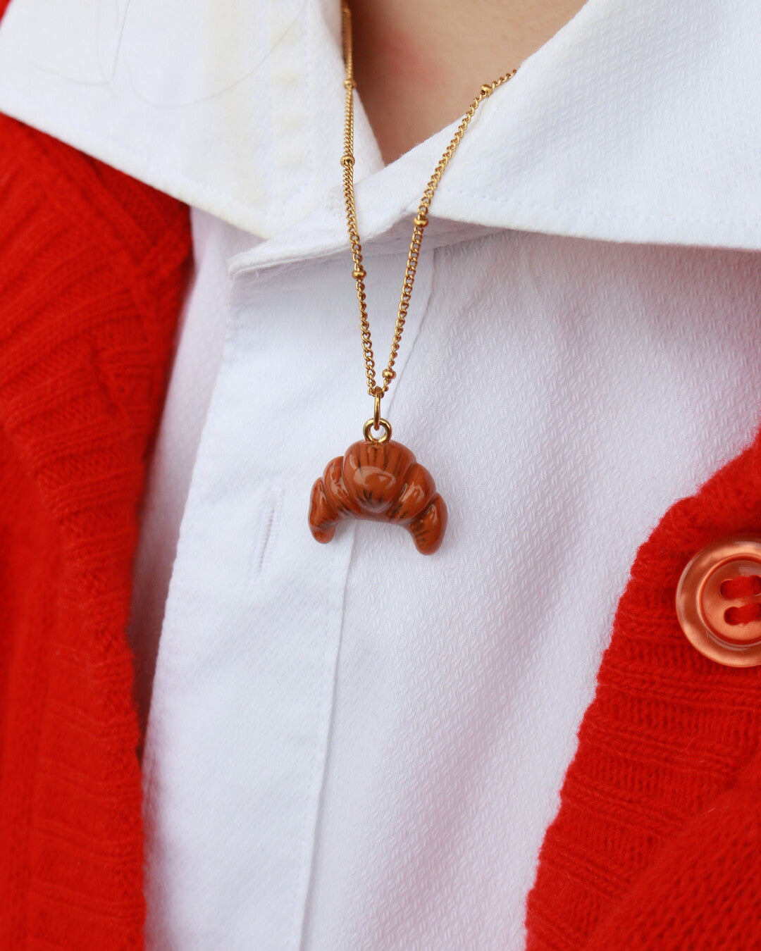 Croissant Charm Necklace