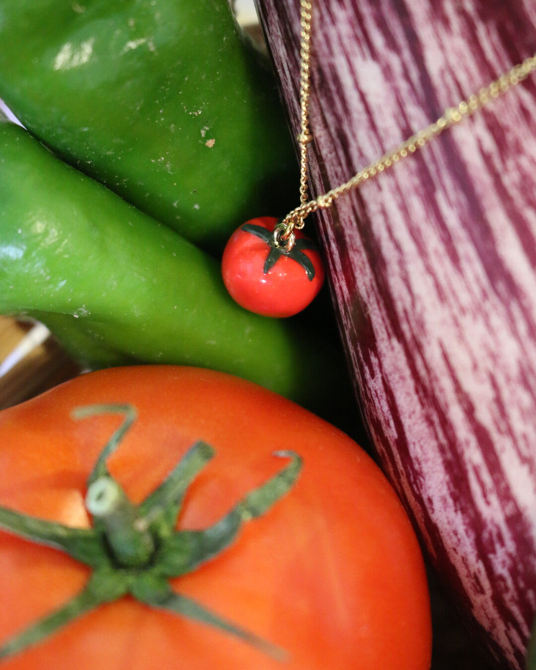 Tomato Charm Necklace