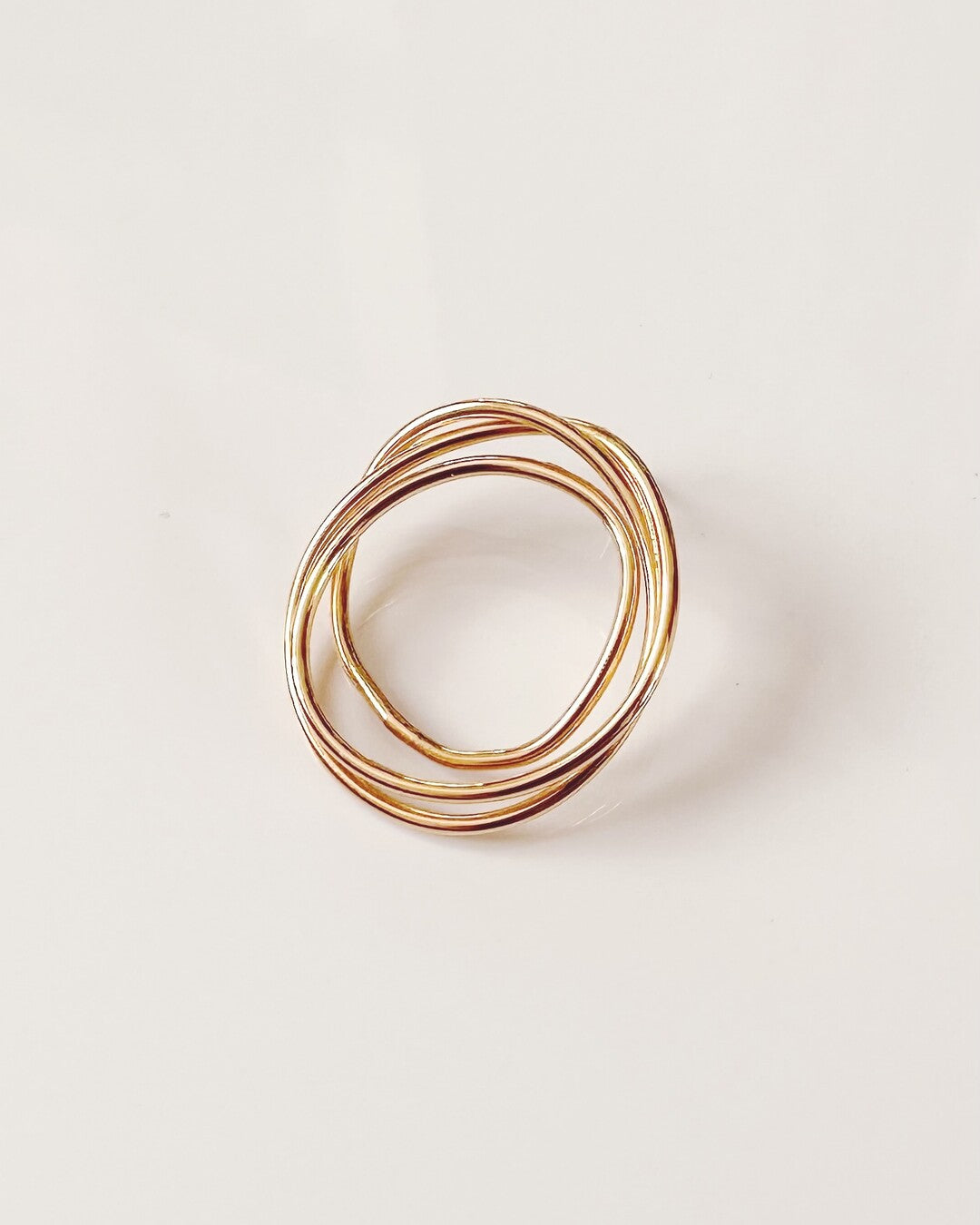 Handmade gold plated brass earrings - AtelierJOA