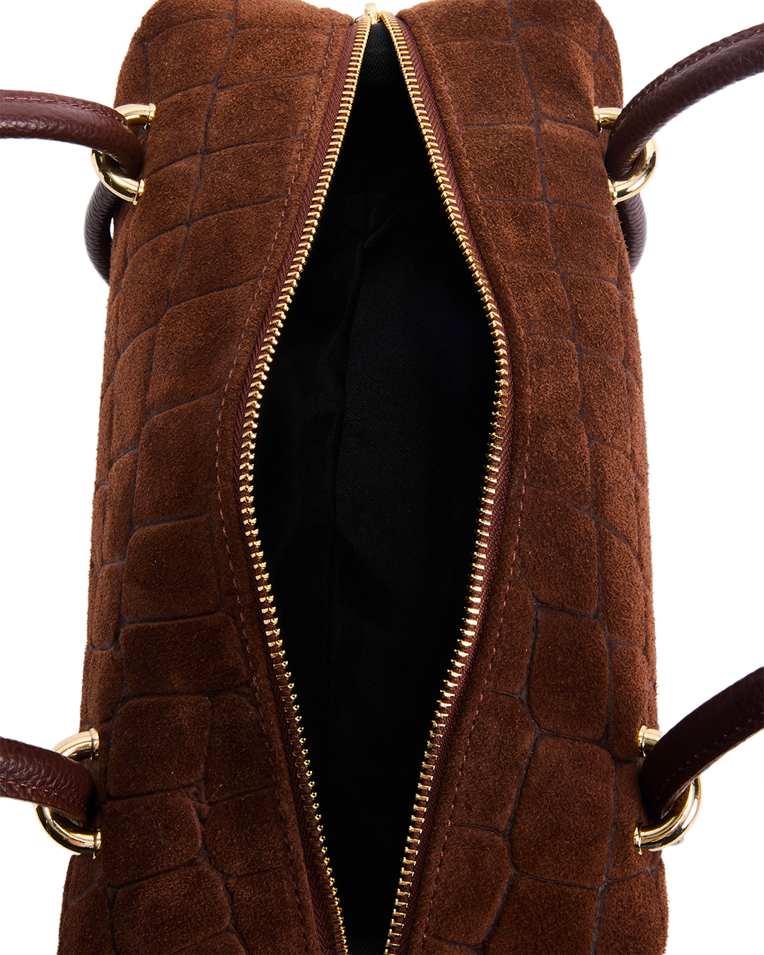 Bella Suede Mini Bag - Chocolate Brown