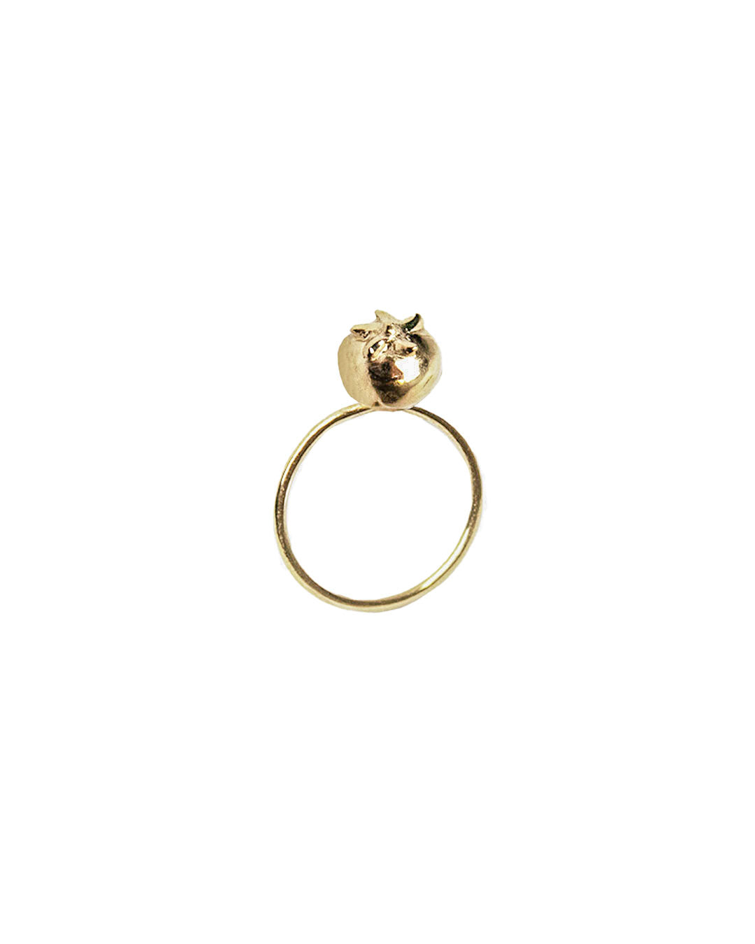 Handmade bronze ring tomato shape - Bona Calvi