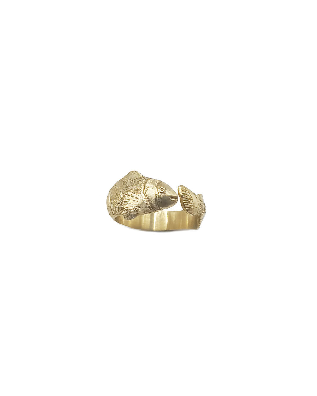 Handmade bronze fish ring - Bona Calvi