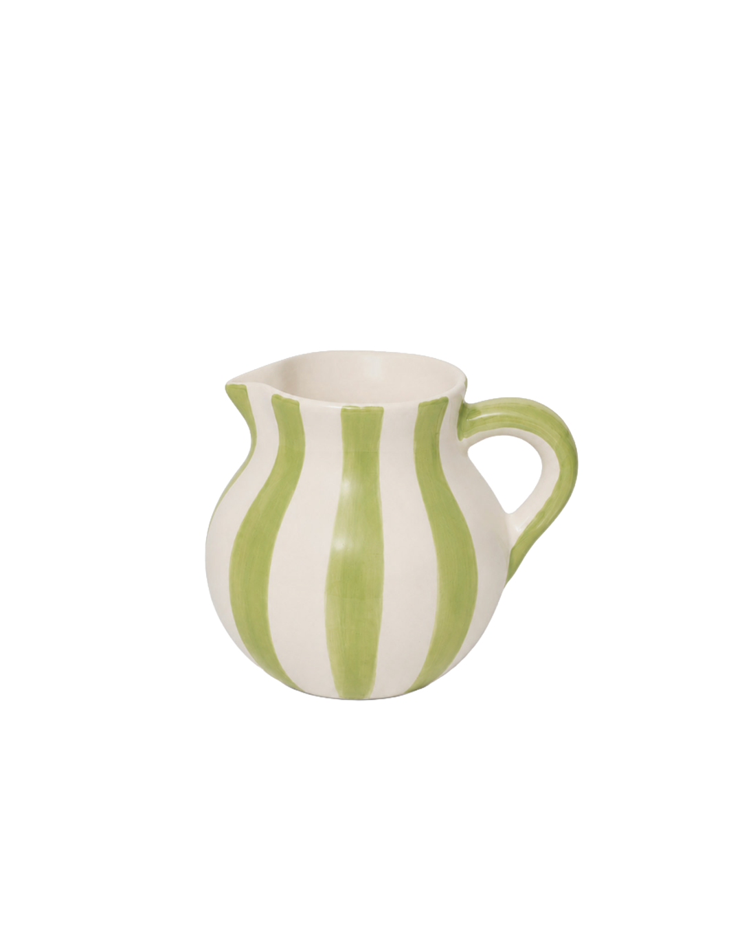 Hand-painted striped ceramic jug