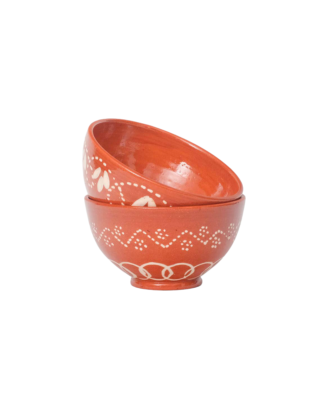 Hand-painted clay bowl