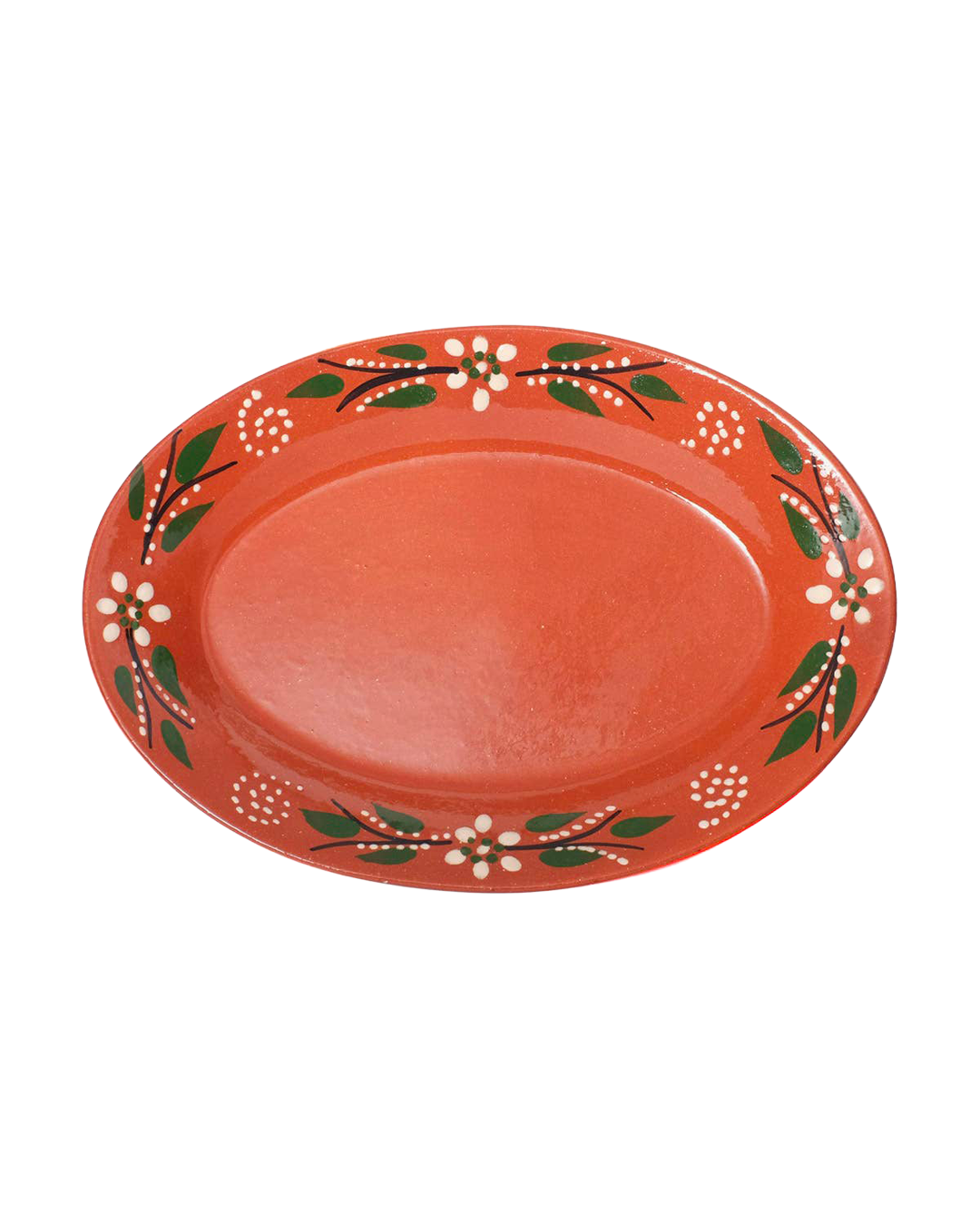 Hand-painted clay tray