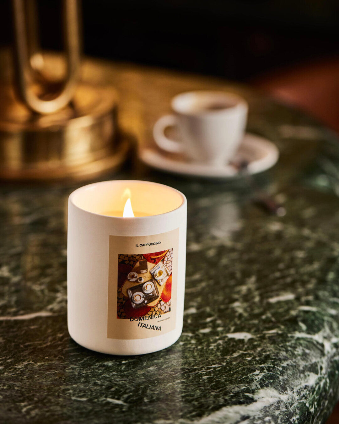 Cappuccino candle italy - Domenica italiana