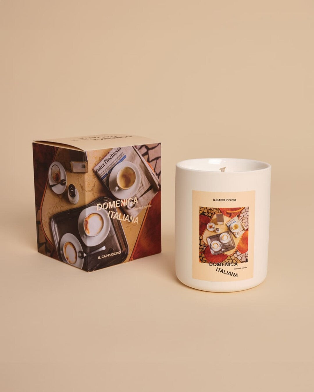 Cappuccino candle italy - Domenica italiana