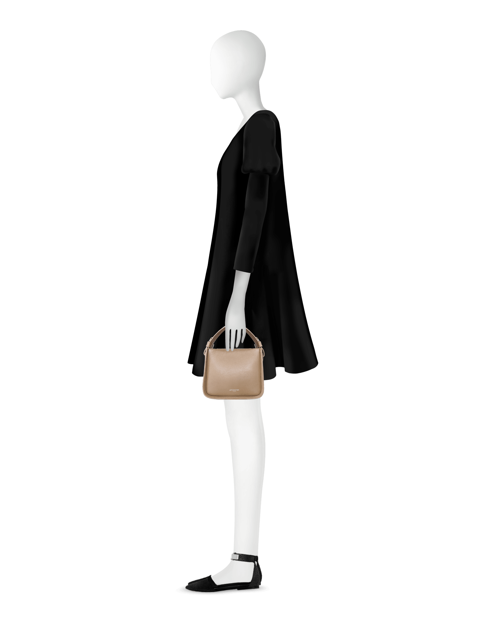 Duplo Small Hammered Leather Top Handle bag