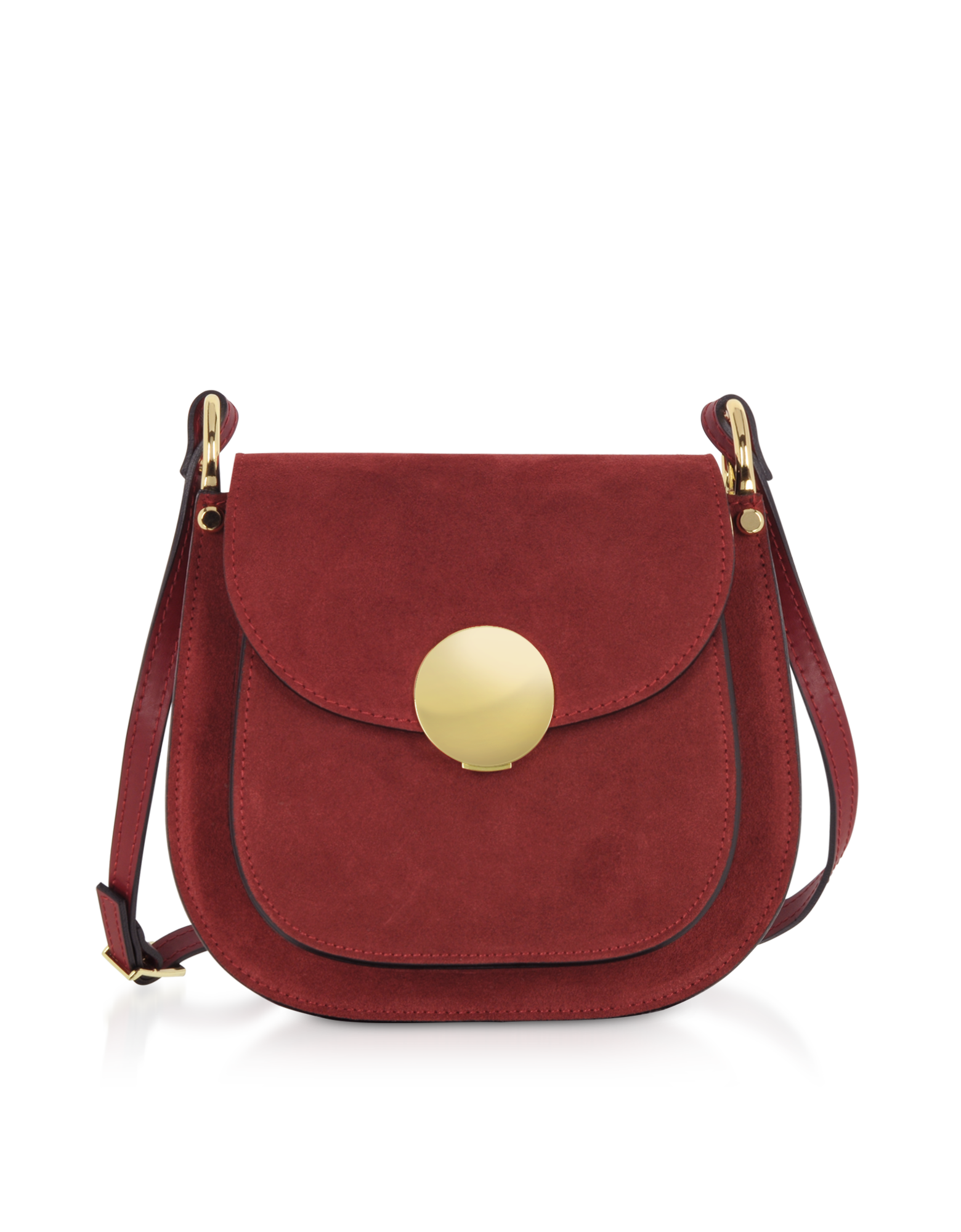 Agave Suede and Smooth Leather Shoulder Bag