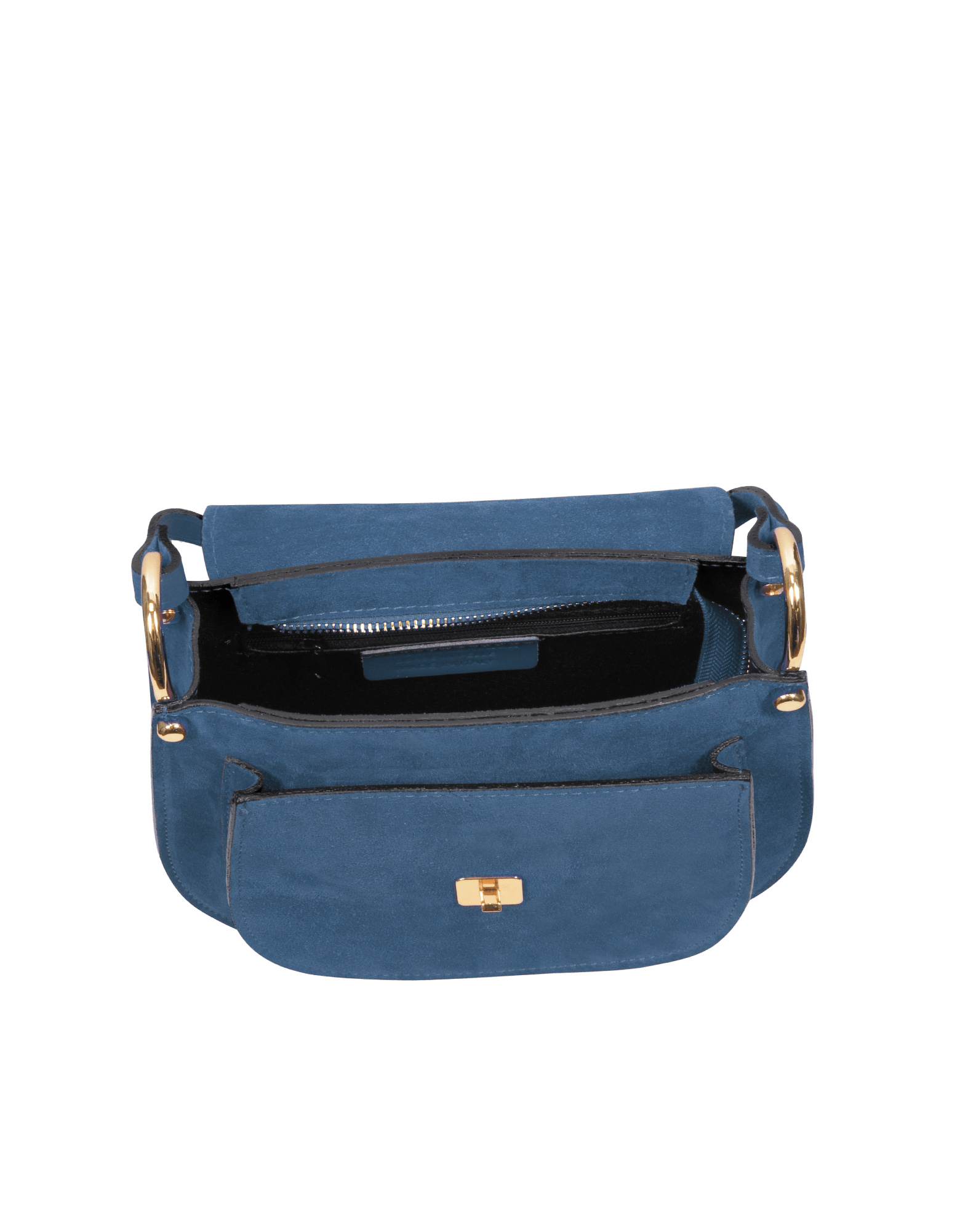 Agave Suede and Smooth Leather Shoulder Bag