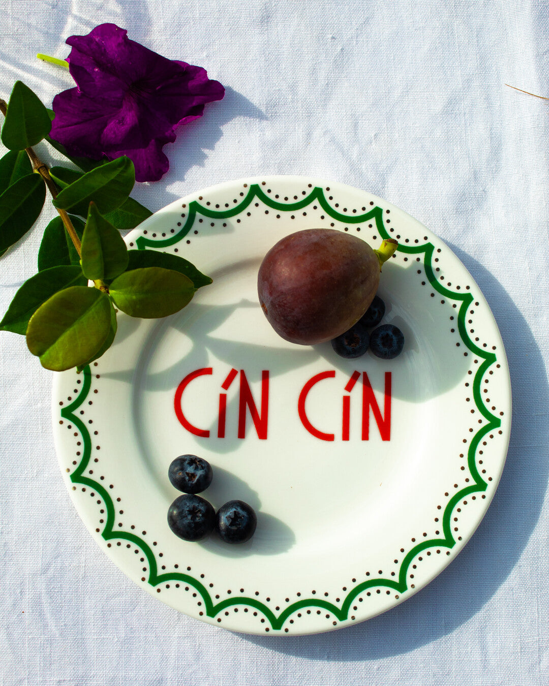 "Cin Cin" bread plate