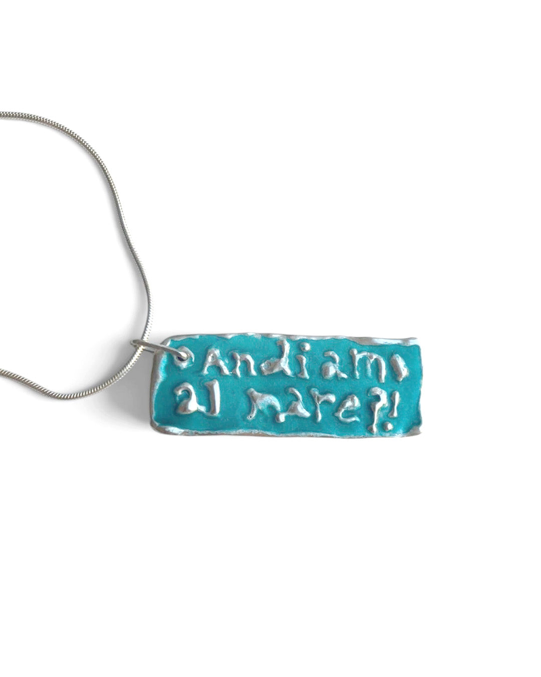 Designer Collection- "Andiamo al Mare" plaque necklace