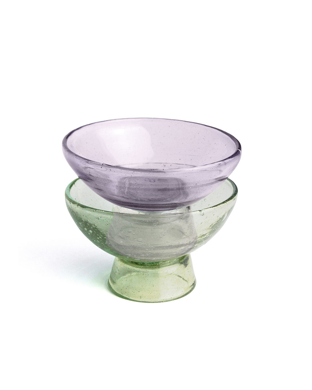 Solid Ice-cream Bowl - Set of 6 recycled glass Jibel