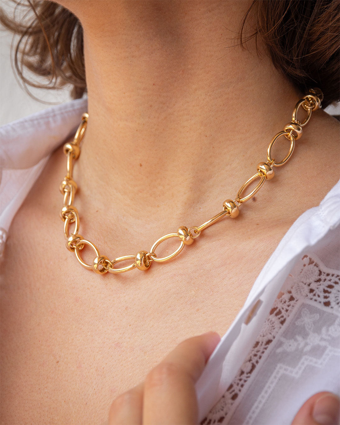 Aella Chain Necklace sterling silver Mesh Jewellery