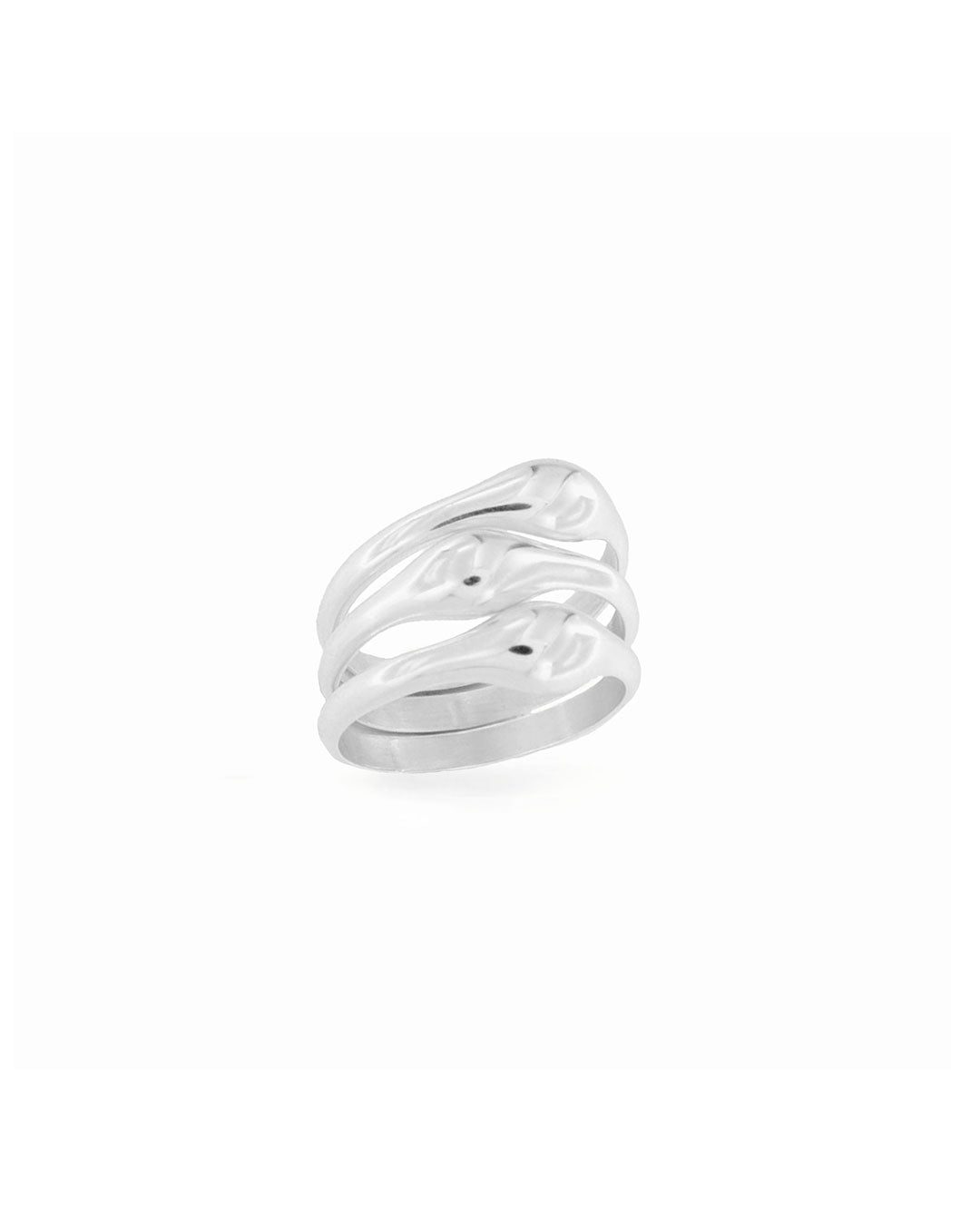 Aire Trio Ring sterling silver Mesh Jewellery