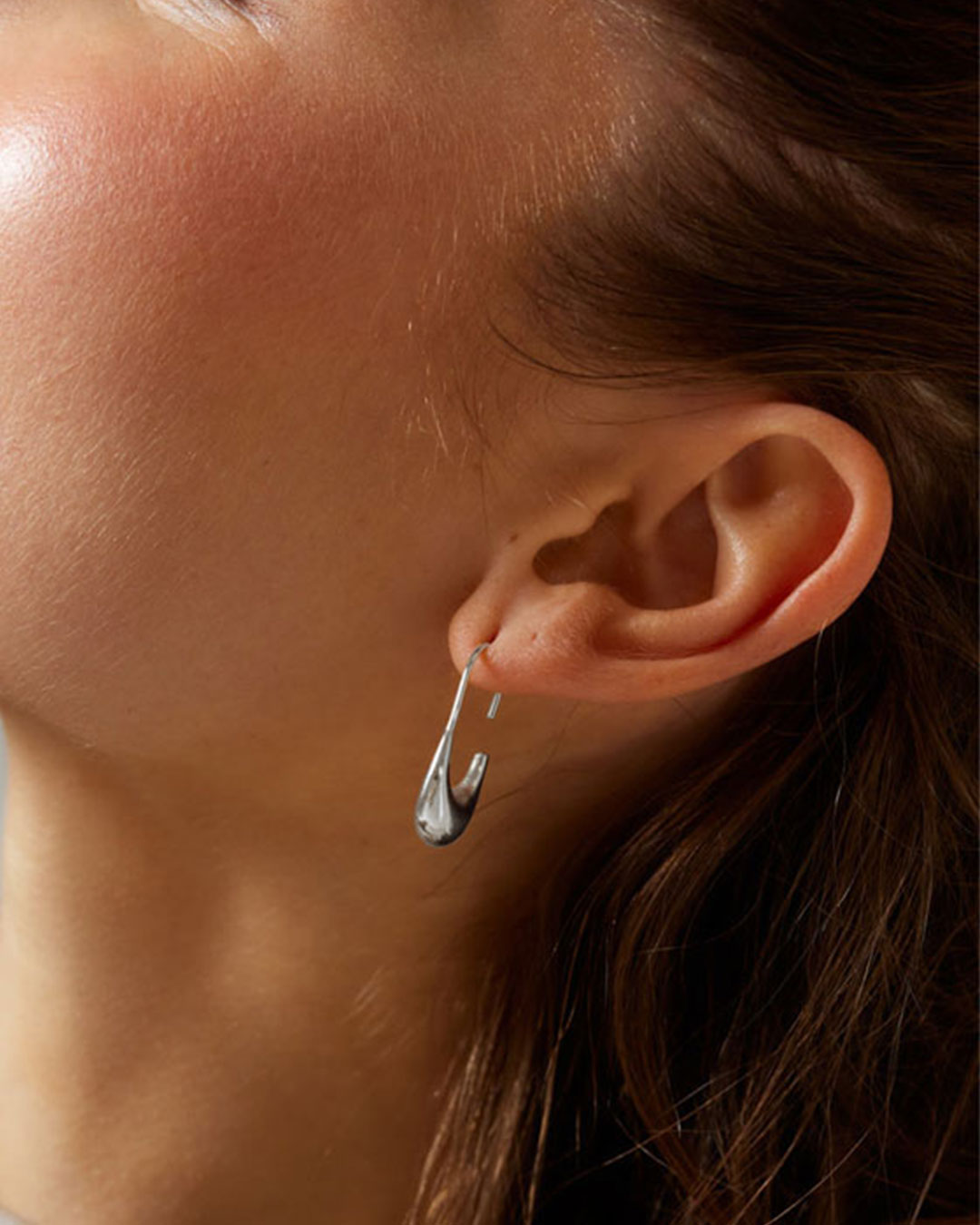 Lou Earrings sterling silver Mesh Jewellery