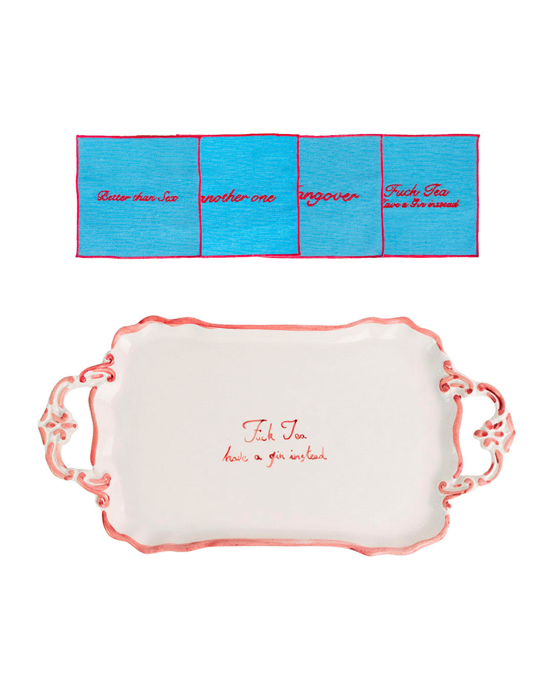 Cocktail Time | Tray & Napkins bundle