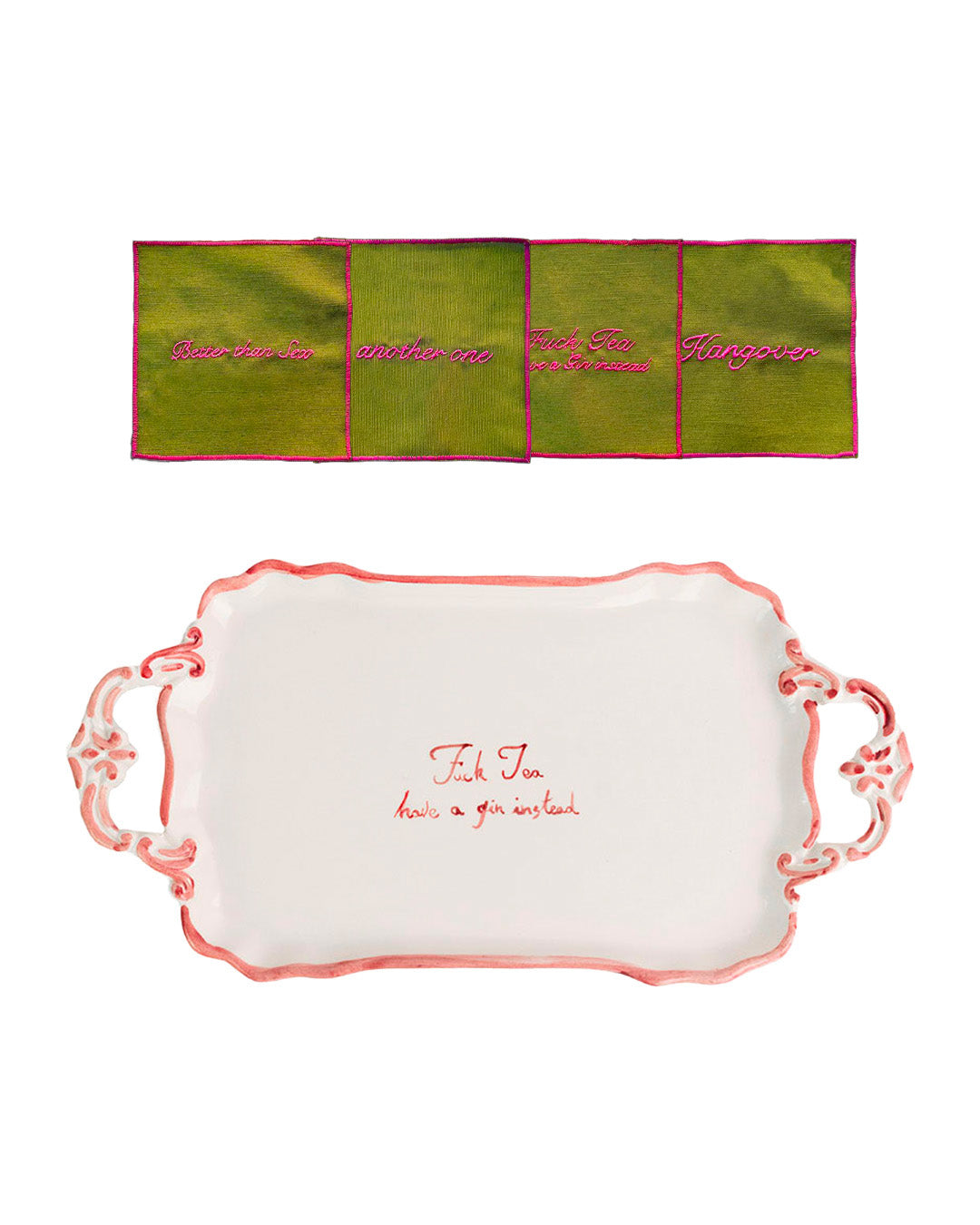 Cocktail Time | Tray & Napkins bundle