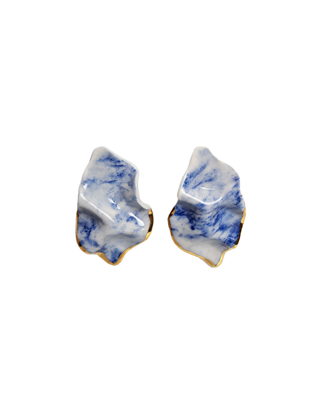 Ceramic earrings Pepaflaca gold