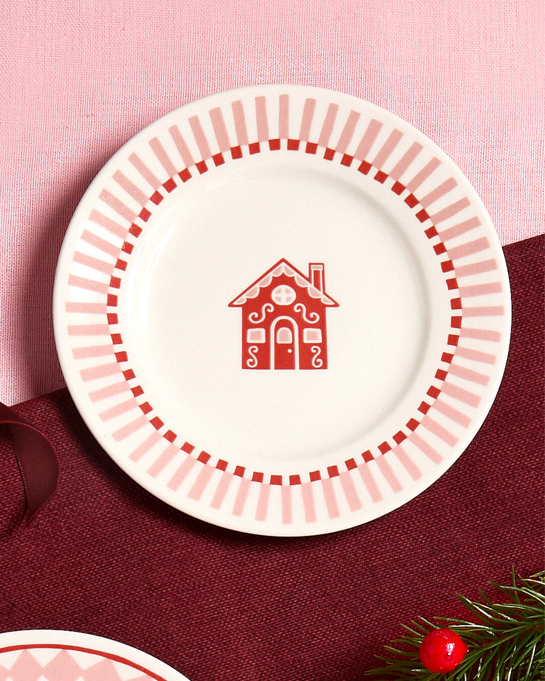 "Little Pink House" dessert plate - TA-DAAN x Poke House capsule collection