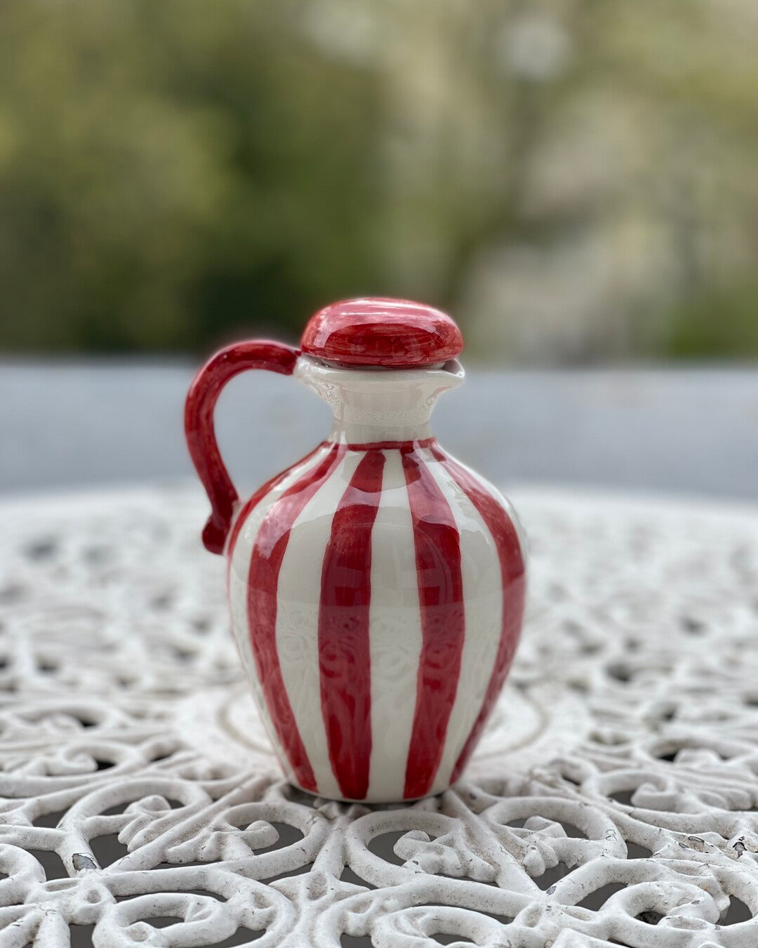 Handmade striped jug - Sveva's Home