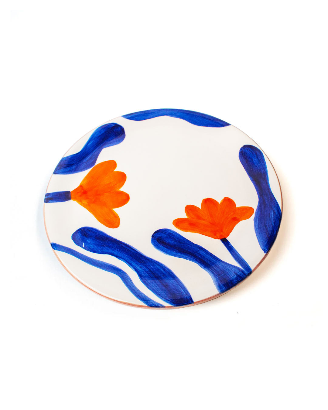 plate ceramic handmade flower - Rose balimba