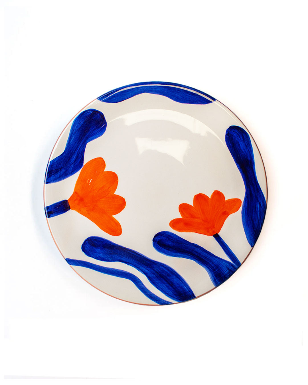 plate ceramic handmade flower - Rose balimba