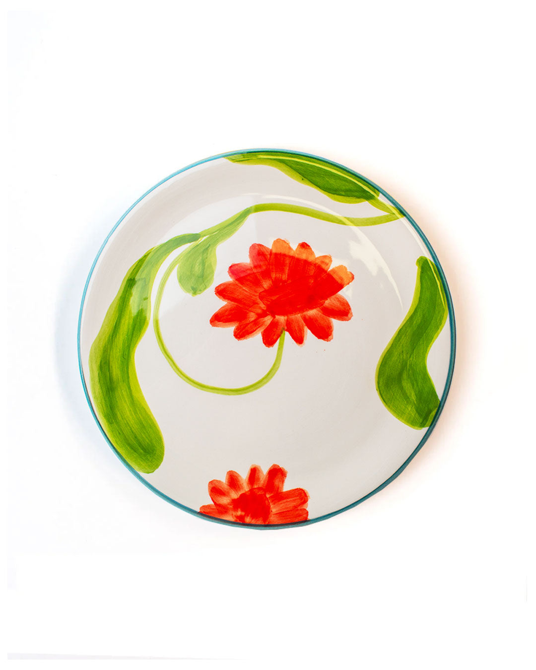 plate ceramic handmade flower - Rose balimba